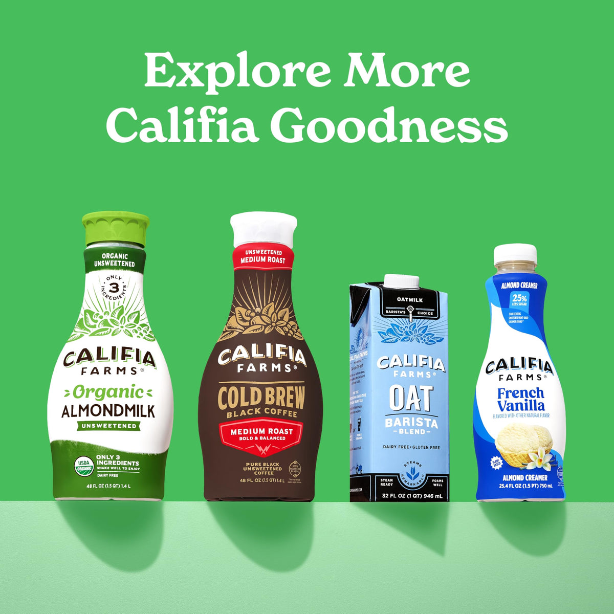 Califia Farms Unsweetened Vanilla Almond Milk – 32oz (Pack of 6) | Dairy Free, Sugar Free, Vegan