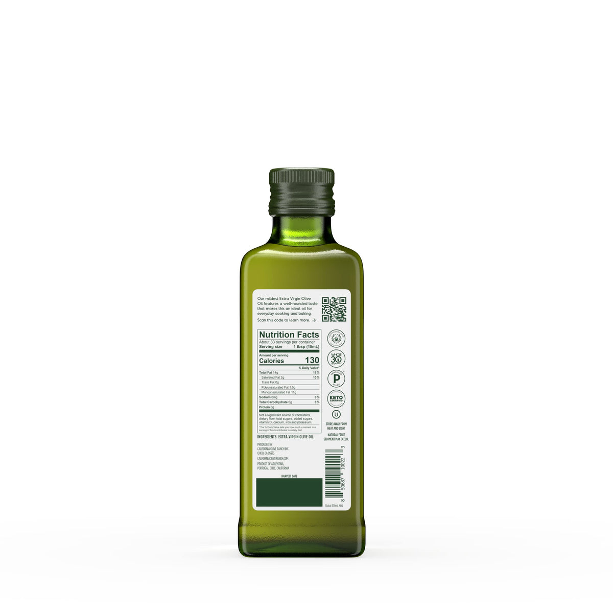 California Olive Ranch Global Blend Mild Extra Virgin Olive Oil – 500mL