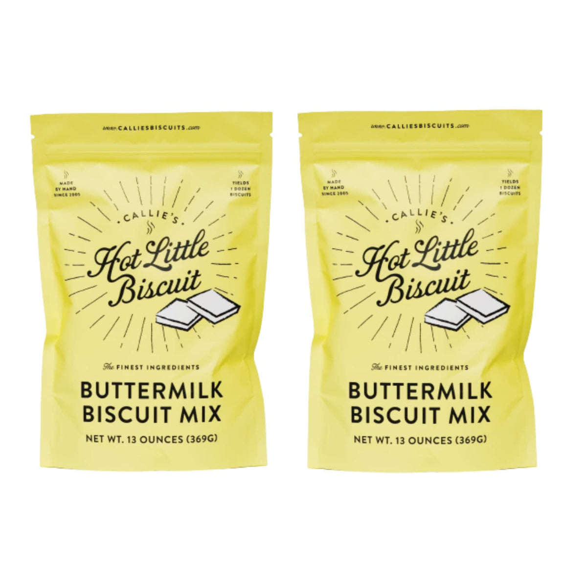 Callie's Charleston Biscuits - Hot Little Buttermilk Biscuit Mix, 2 Bags (24 Biscuits)