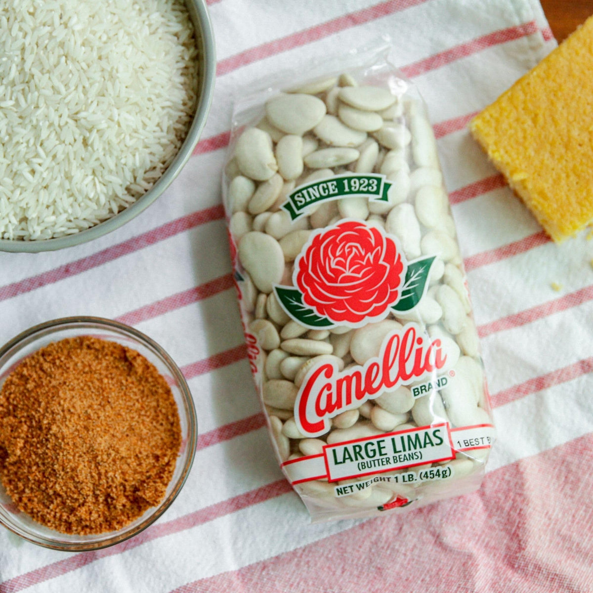 Camellia Brand Dried Large Lima Beans – Premium Butter Beans, 6-Pack, Non-GMO, Gluten-Free