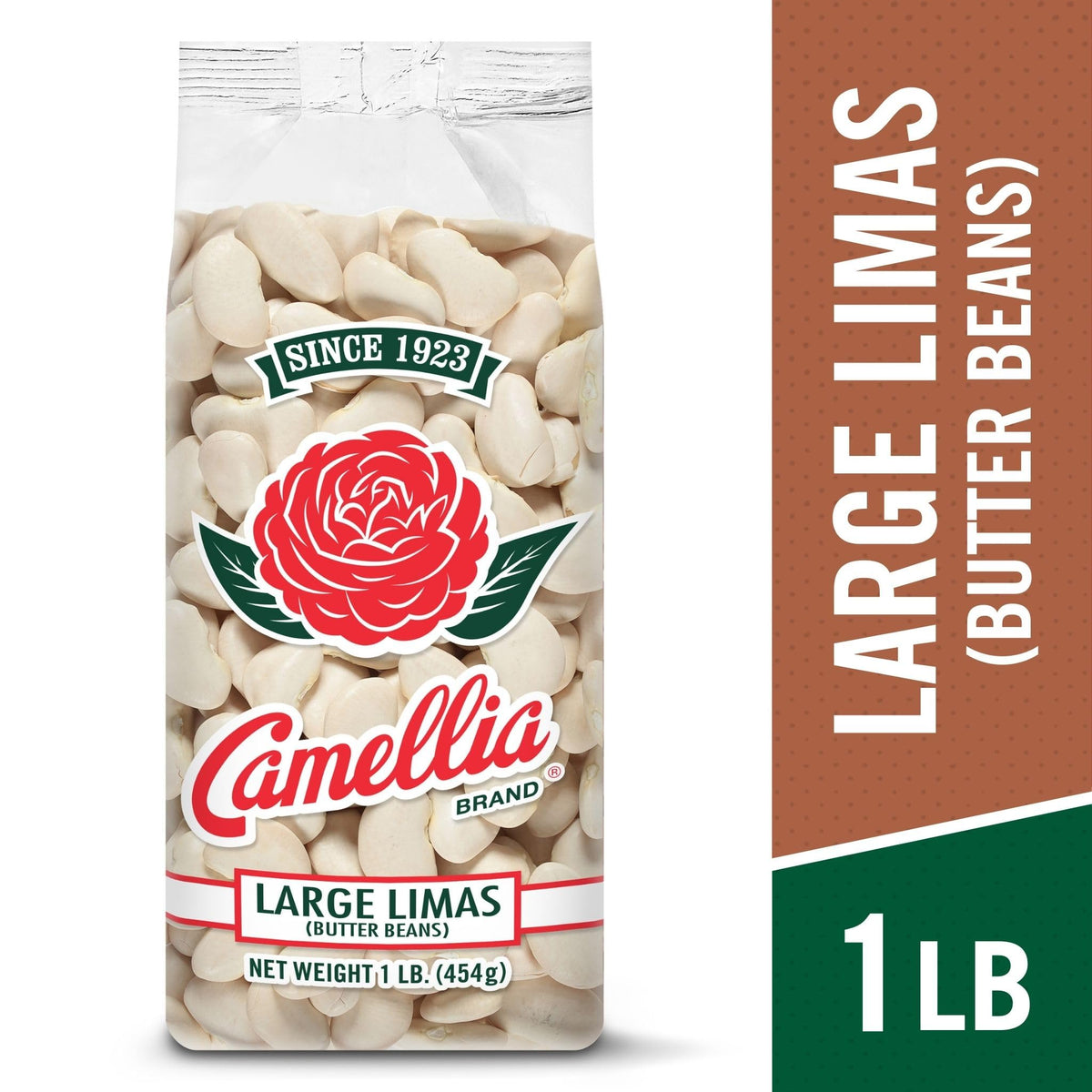 Camellia Brand Dried Large Lima Beans – Premium Butter Beans, 6-Pack, Non-GMO, Gluten-Free