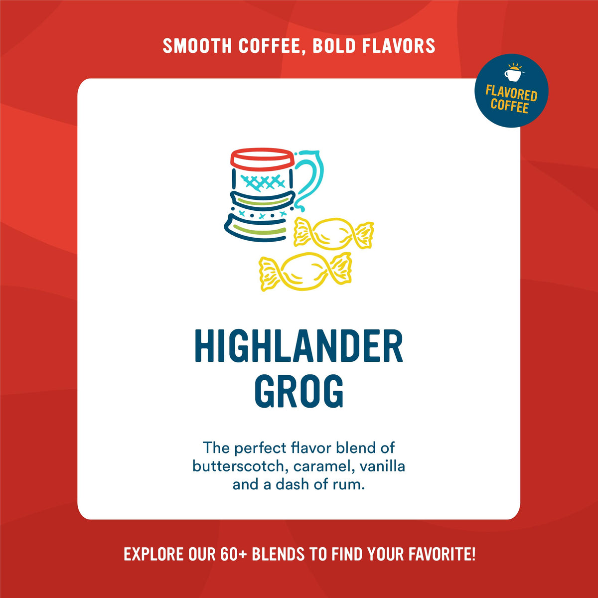 Cameron's Coffee Highlander Grog Ground Coffee — 64 oz Bag