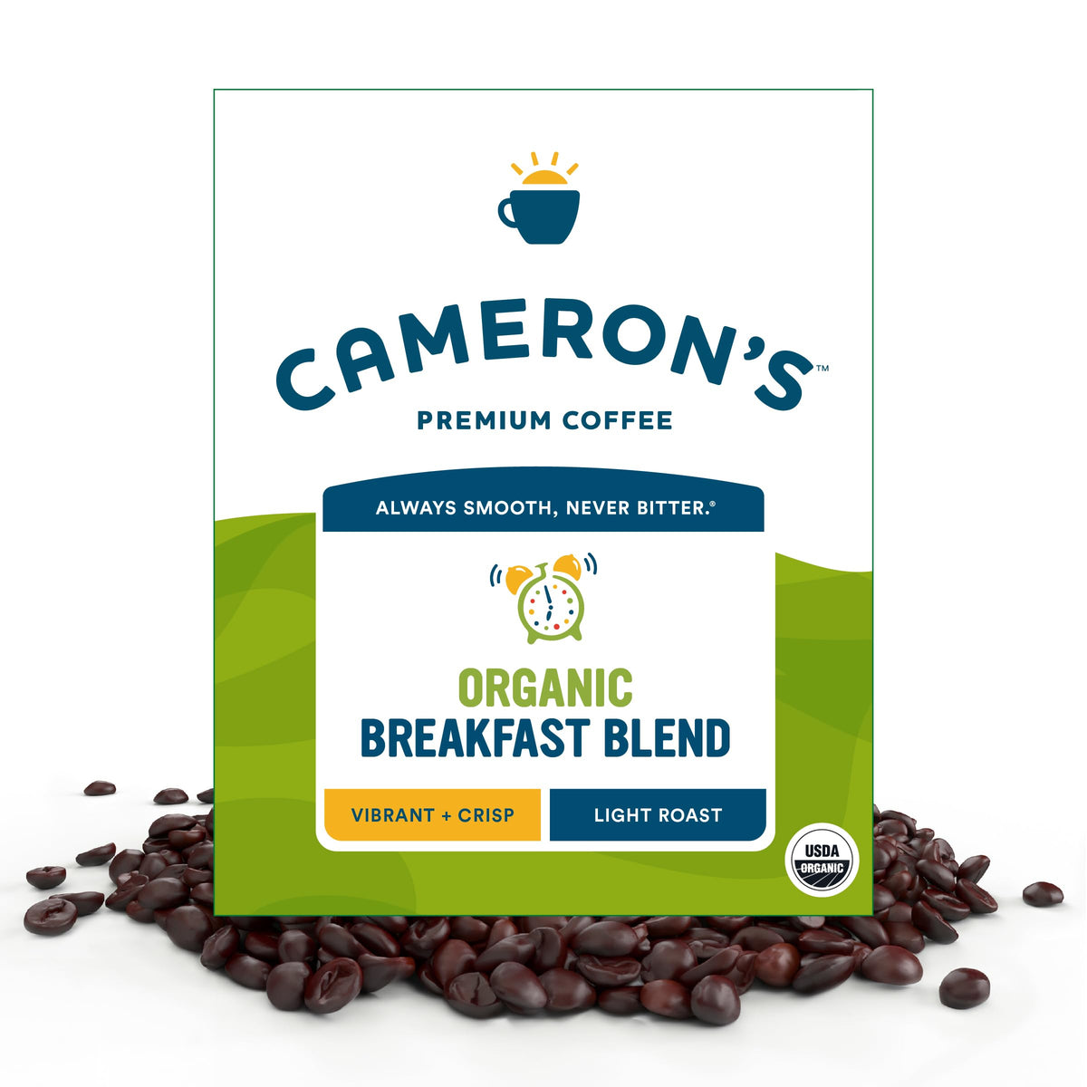 Cameron's Coffee Roasted Whole Bean Organic Breakfast Blend – 4 Pound