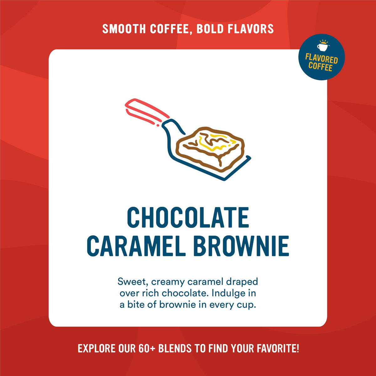 Cameron's Coffee Chocolate Caramel Brownie Pods — 12-Count (Pack of 6) | Flavored Single-Serve