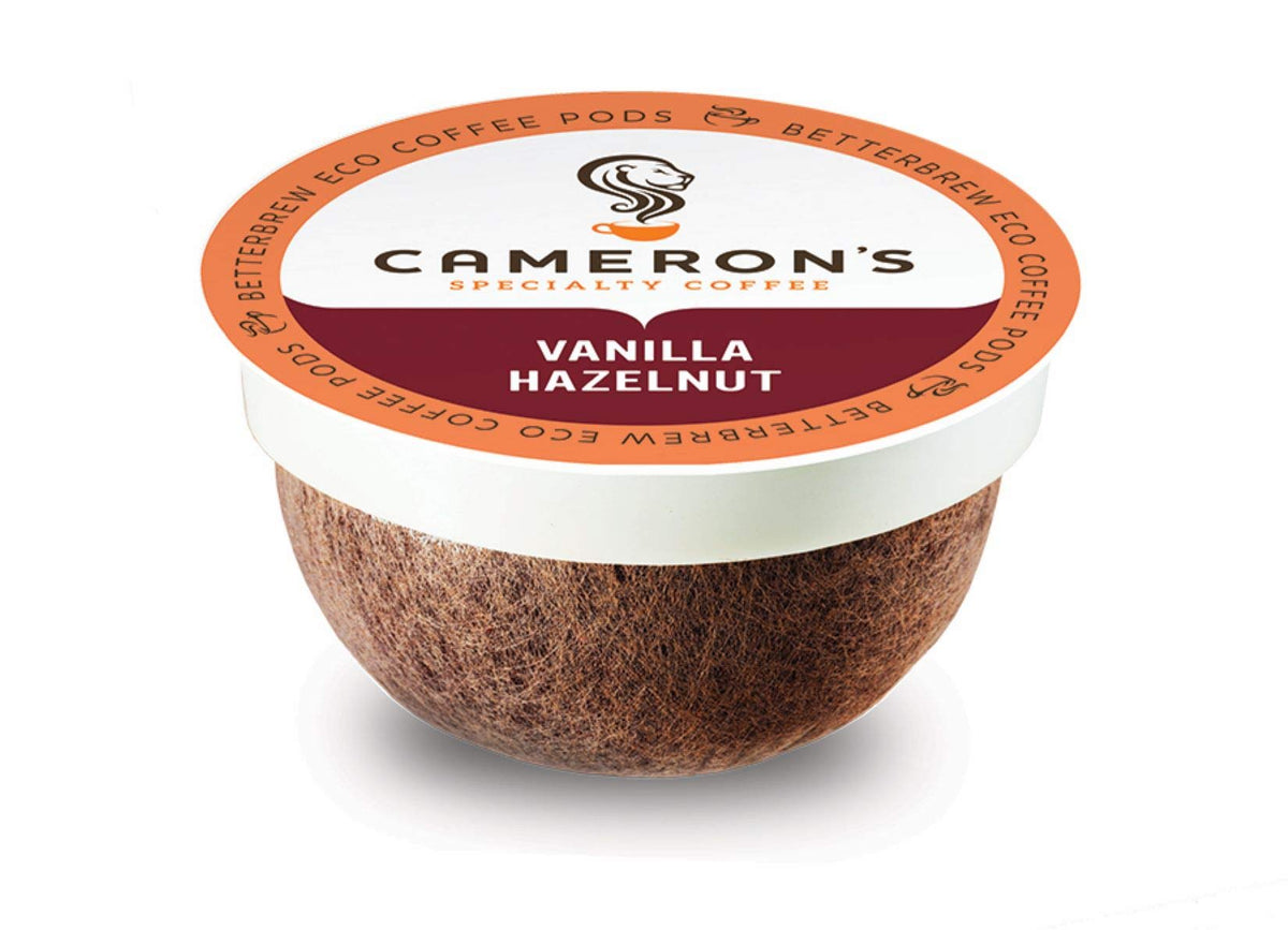 Cameron's Coffee Vanilla Hazelnut Single-Serve Pods – 18 Count (Keurig Compatible)
