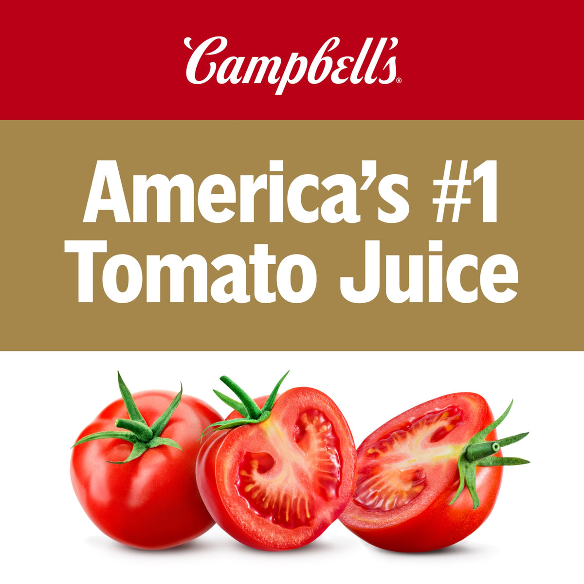 Campbell's 100% Tomato Juice – 5.5 fl oz Can (48 Pack) | Gluten-Free & Non-GMO