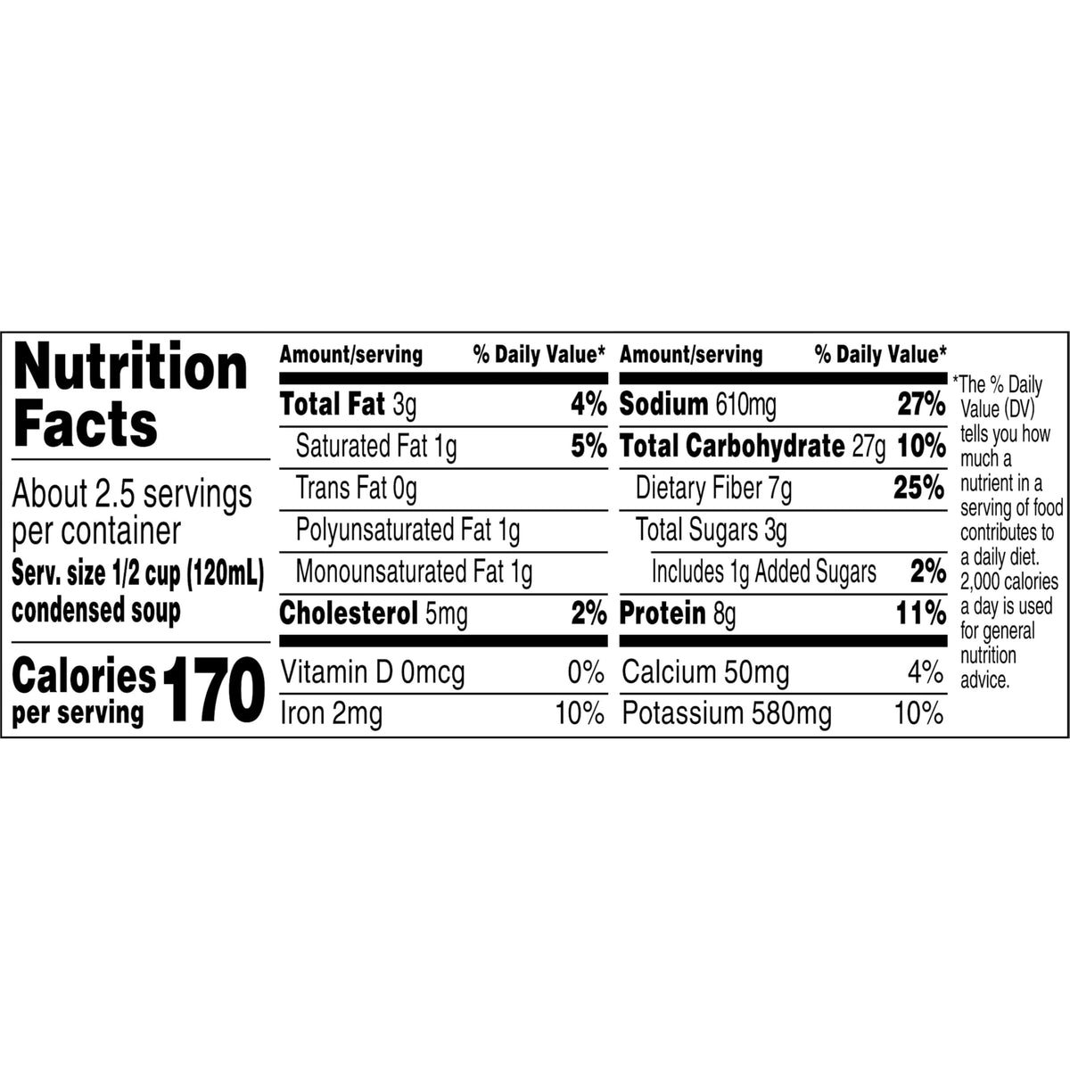 Campbell's Bean With Bacon Soup — 25% Less Sodium, 11.25 oz Can (12 Pack)