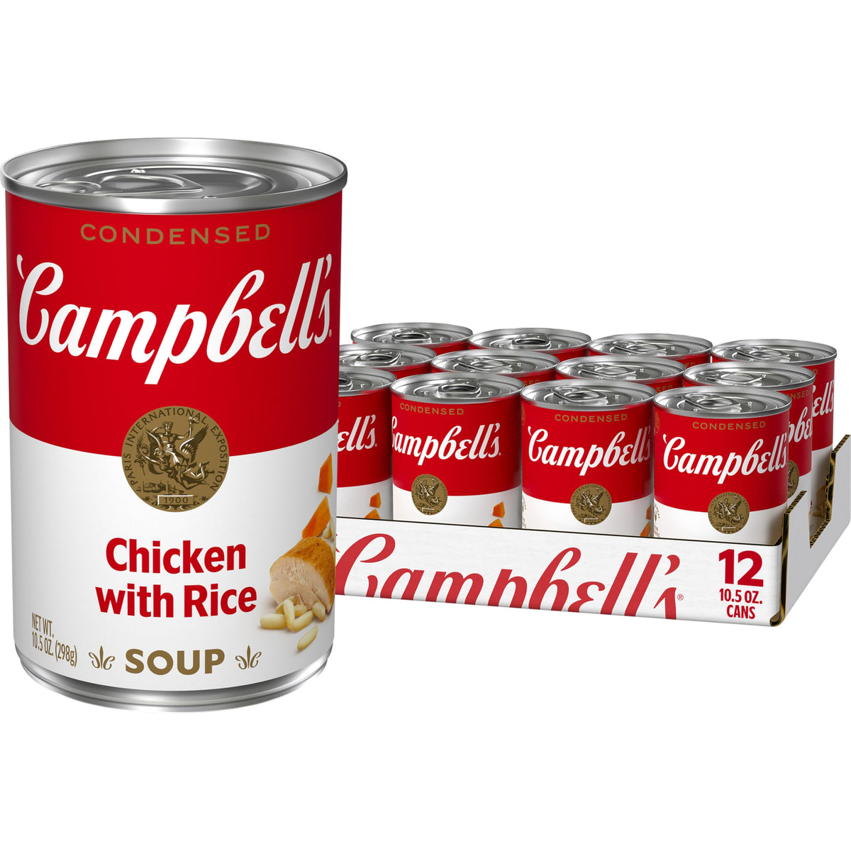 Campbell's Condensed Chicken and Rice Soup, 12 Pack – 10.5 oz Cans | Quick Comfort
