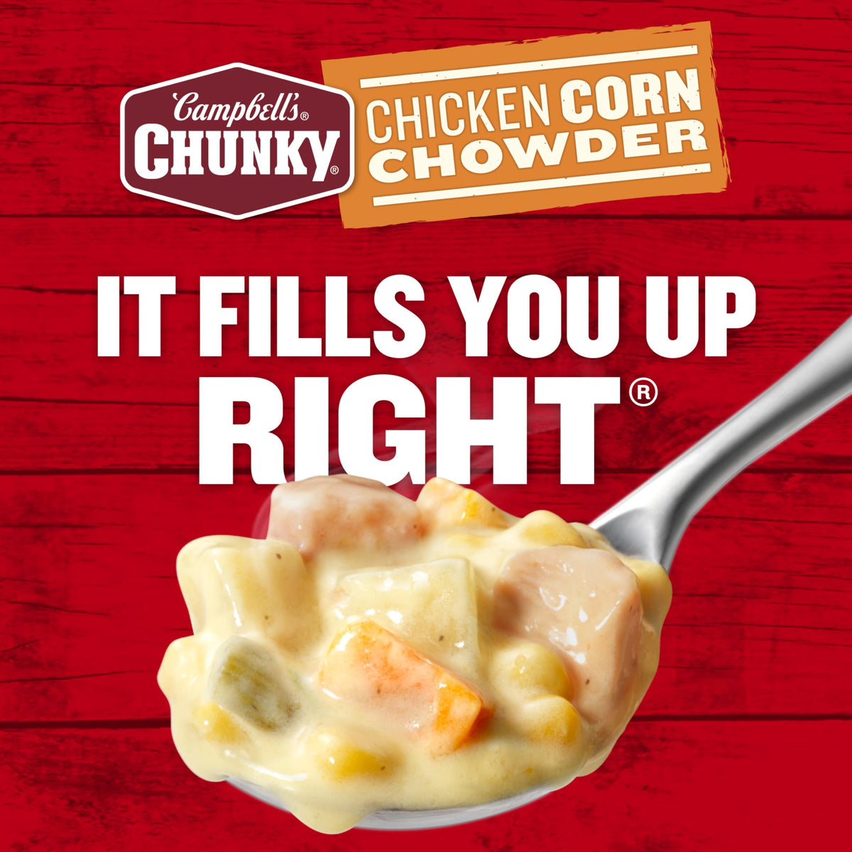 Campbell's Chunky Chicken Corn Chowder Soup – 18.8 oz Can (Case of 12)