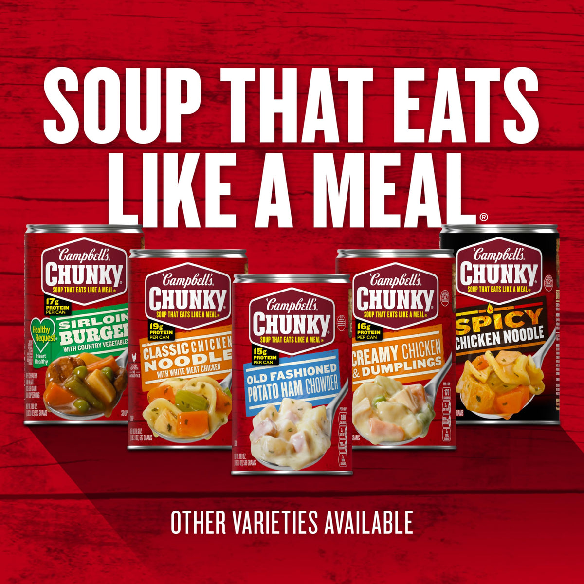 Campbell’s Chunky Chili Mac Soup 18.8 oz Can – 12 Pack | Hearty, Protein-Packed Comfort