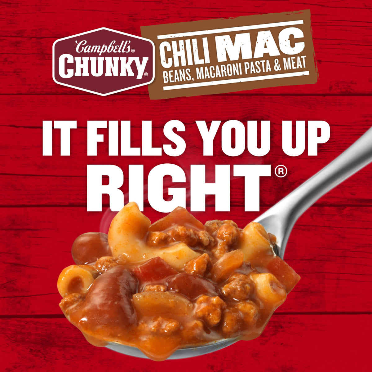Campbell’s Chunky Chili Mac Soup 18.8 oz Can – 12 Pack | Hearty, Protein-Packed Comfort