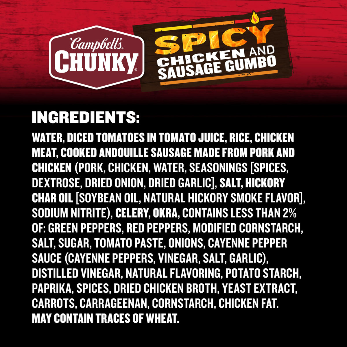 Campbell’s Chunky Spicy Chicken and Sausage Gumbo — 18.8 oz Can (Pack of 12)