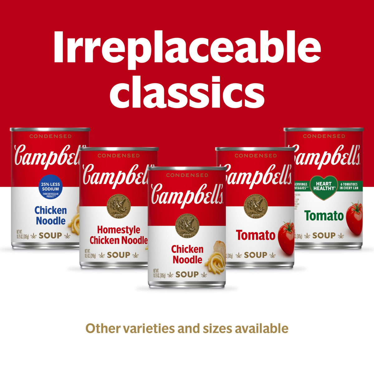 Campbell's Condensed Chicken & Rice Soup with White & Wild Rice – 12 Pack, 10.5 oz Cans
