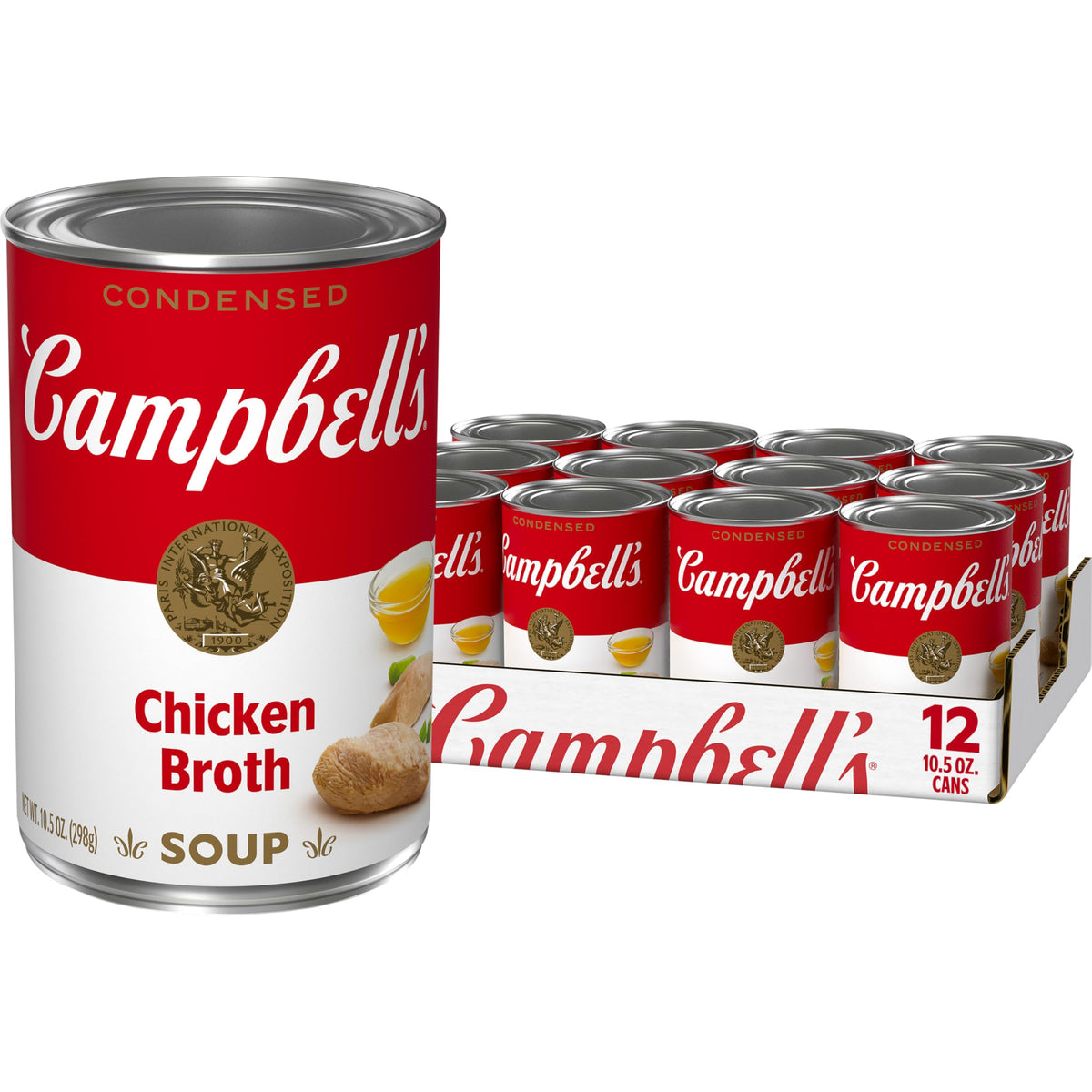 Campbell’s Condensed Chicken Broth - 10.5 oz Can (12 Pack) | Rich Base for Soups & Sauces