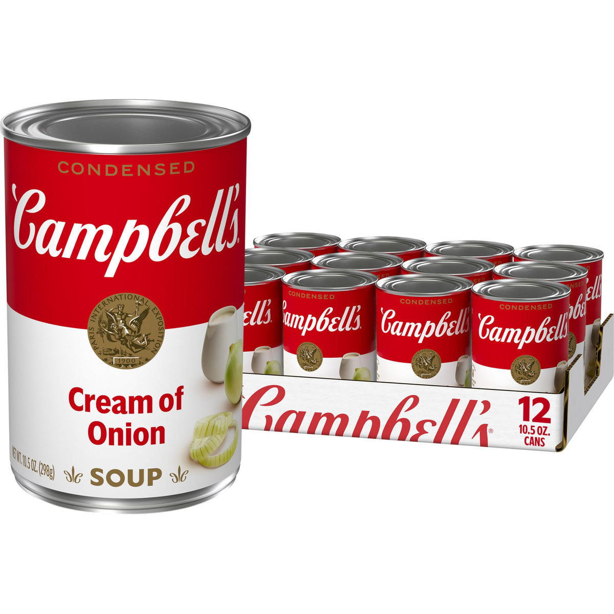 Campbell's Condensed Cream of Onion Soup - 12 Can Pack | Vegetarian Creamy Onion Flavor
