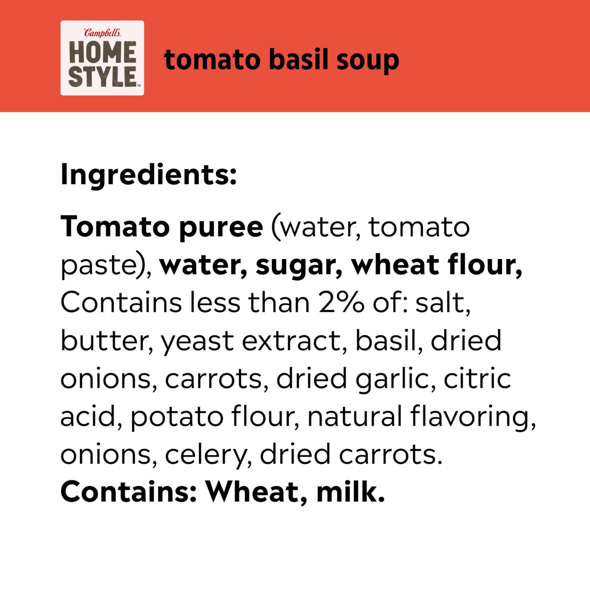 Campbell’s Homestyle Tomato Basil Soup | 16.3 oz Can