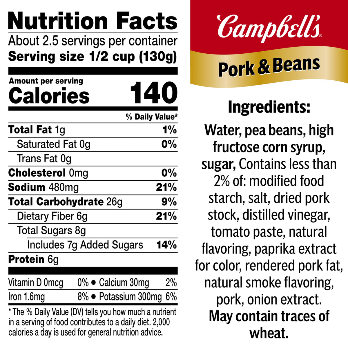 Campbell's Pork and Beans – 11 oz Can (Case of 24) | Hearty, Quick Canned Beans