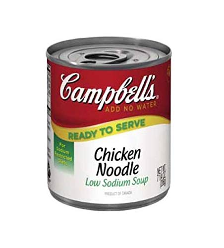 Campbell's Ready-To-Serve Low Sodium Chicken Noodle Soup - 7.25 oz Can, 24 per Case