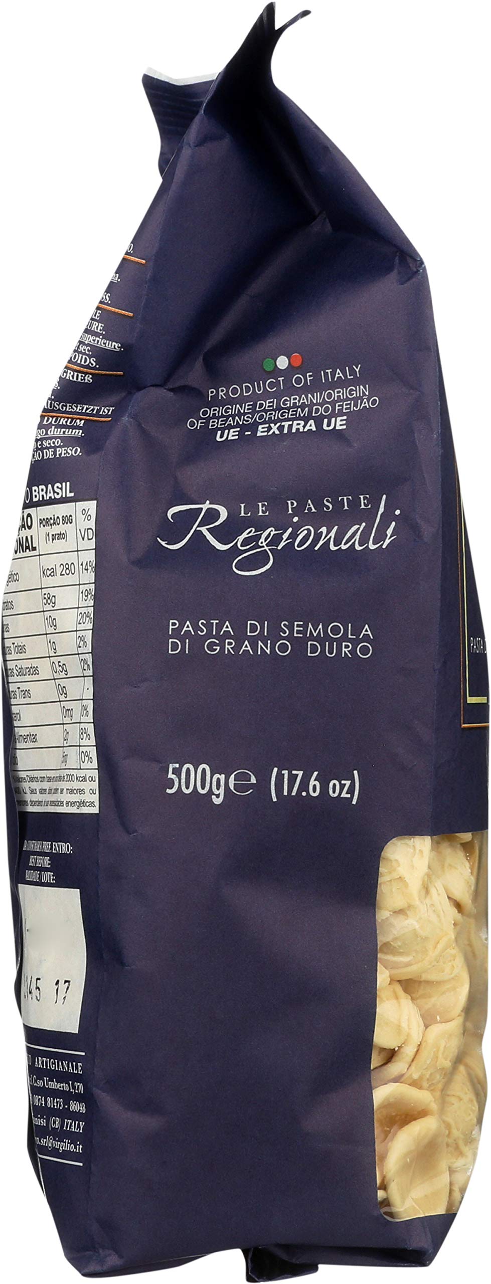 Camp'Oro Le Regionali Orecchiette Pasta – Pack of 4 Bags, Bronze-Die Molise Pasta