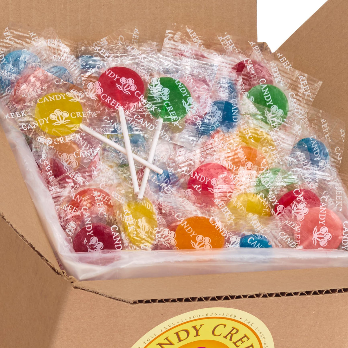 Candy Creek Lollipops Classic 10 Fruit Flavors – 230 Count, Nut Free Bulk Pack