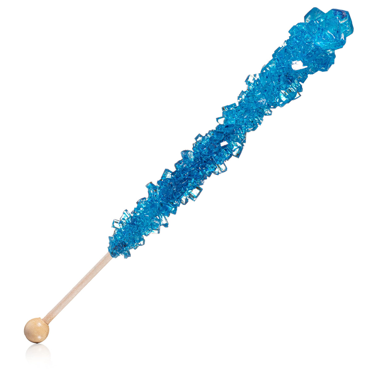 Candy Envy Blue Rock Candy Sugar Sticks – Blue Raspberry Flavor, 36 Individually Wrapped Party Favors