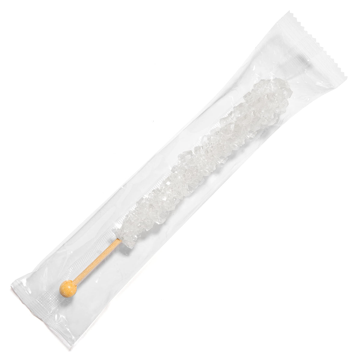 Candy Envy White Rock Candy Sugar Sticks – Original Flavor, 36 Wrapped (7in, 22g each)