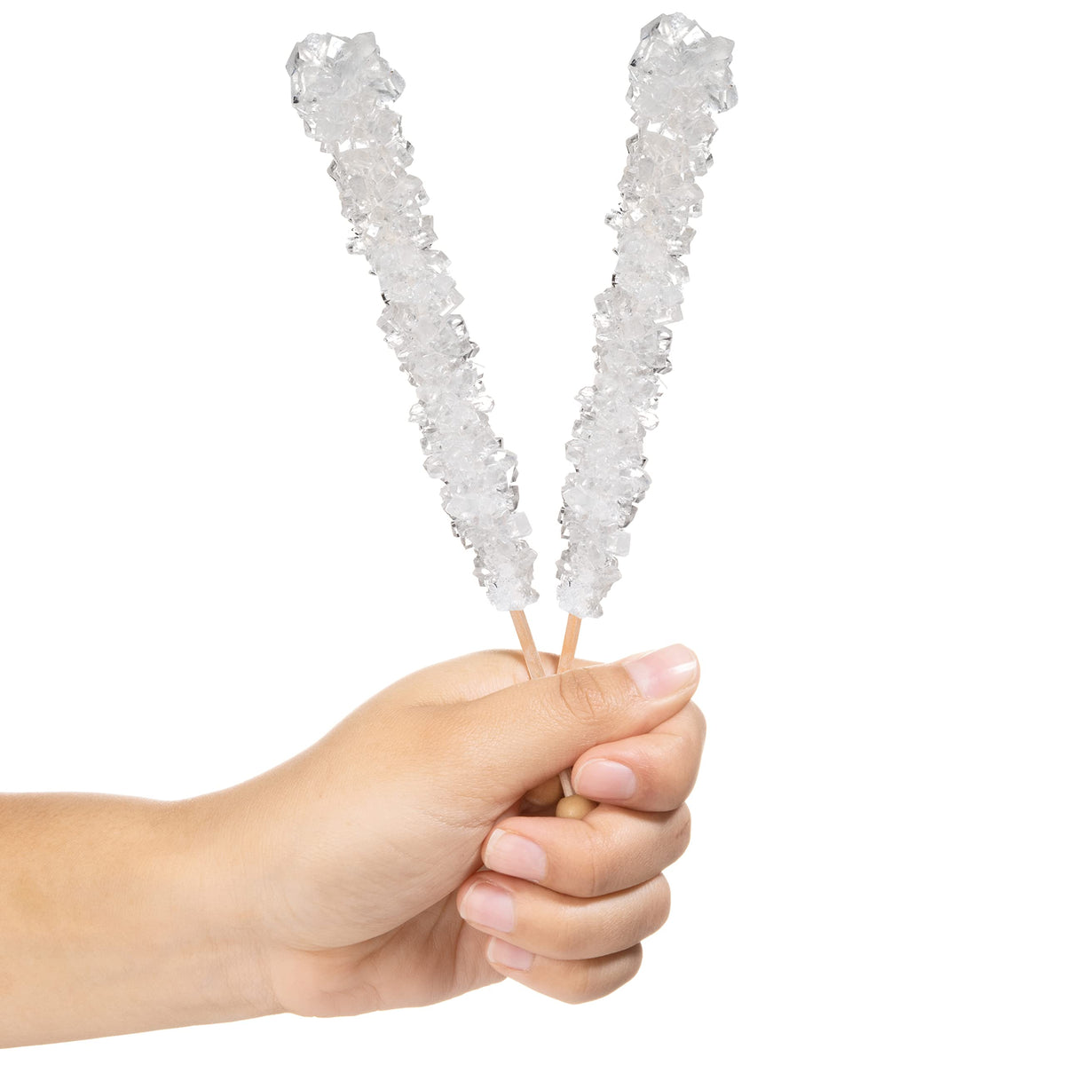 Candy Envy White Rock Candy Sugar Sticks – Original Flavor, 36 Wrapped (7in, 22g each)