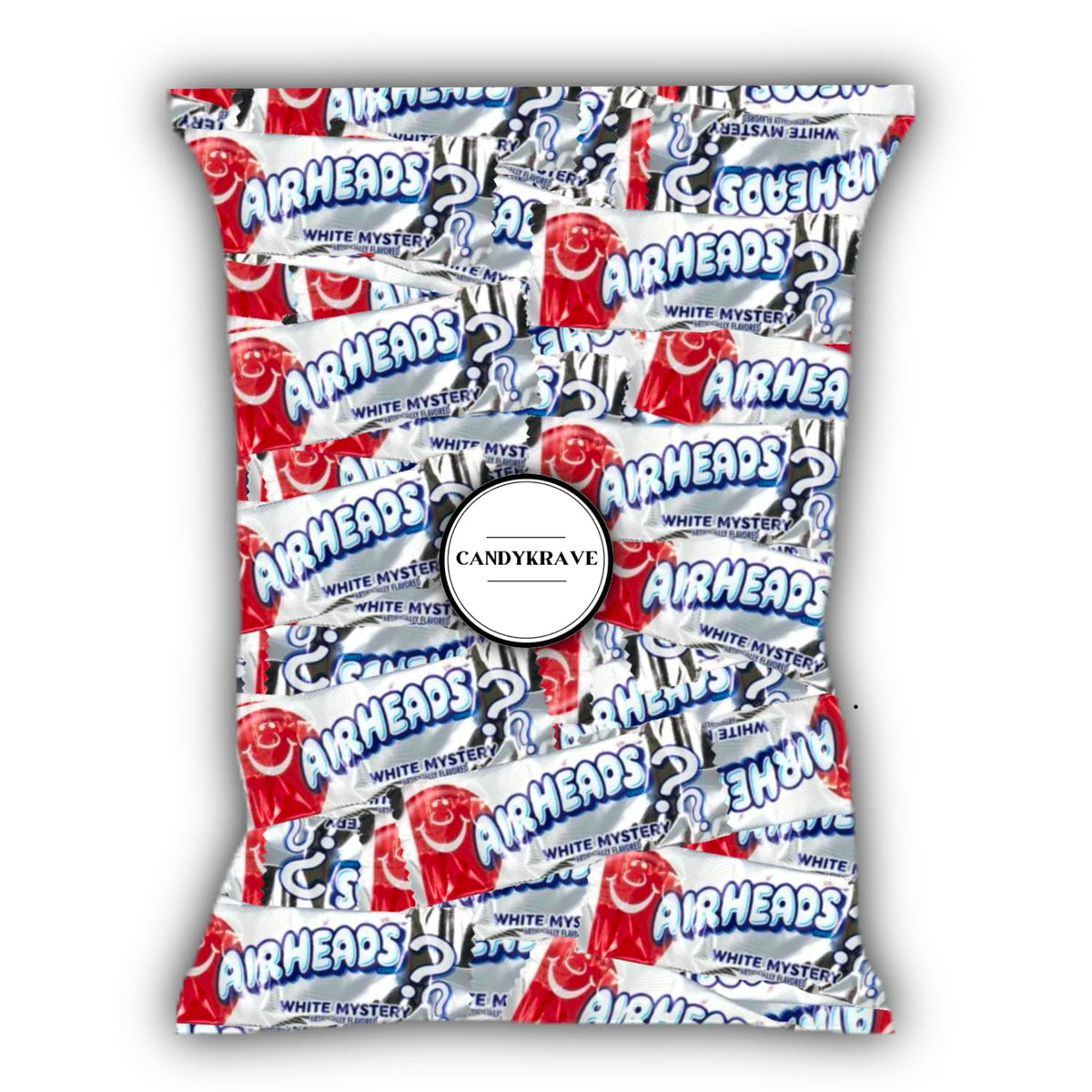CandyKrave Airheads Mini Bars – White Mystery, 80-Pack Bulk (2 lb), Gluten Free