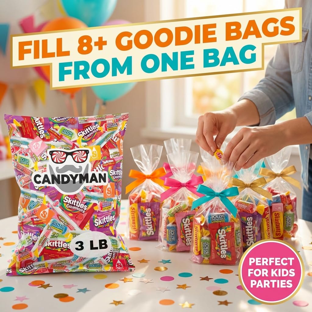 CANDYMAN Assorted Candy Variety Pack – 3lb Bulk Candy for Party Favors
