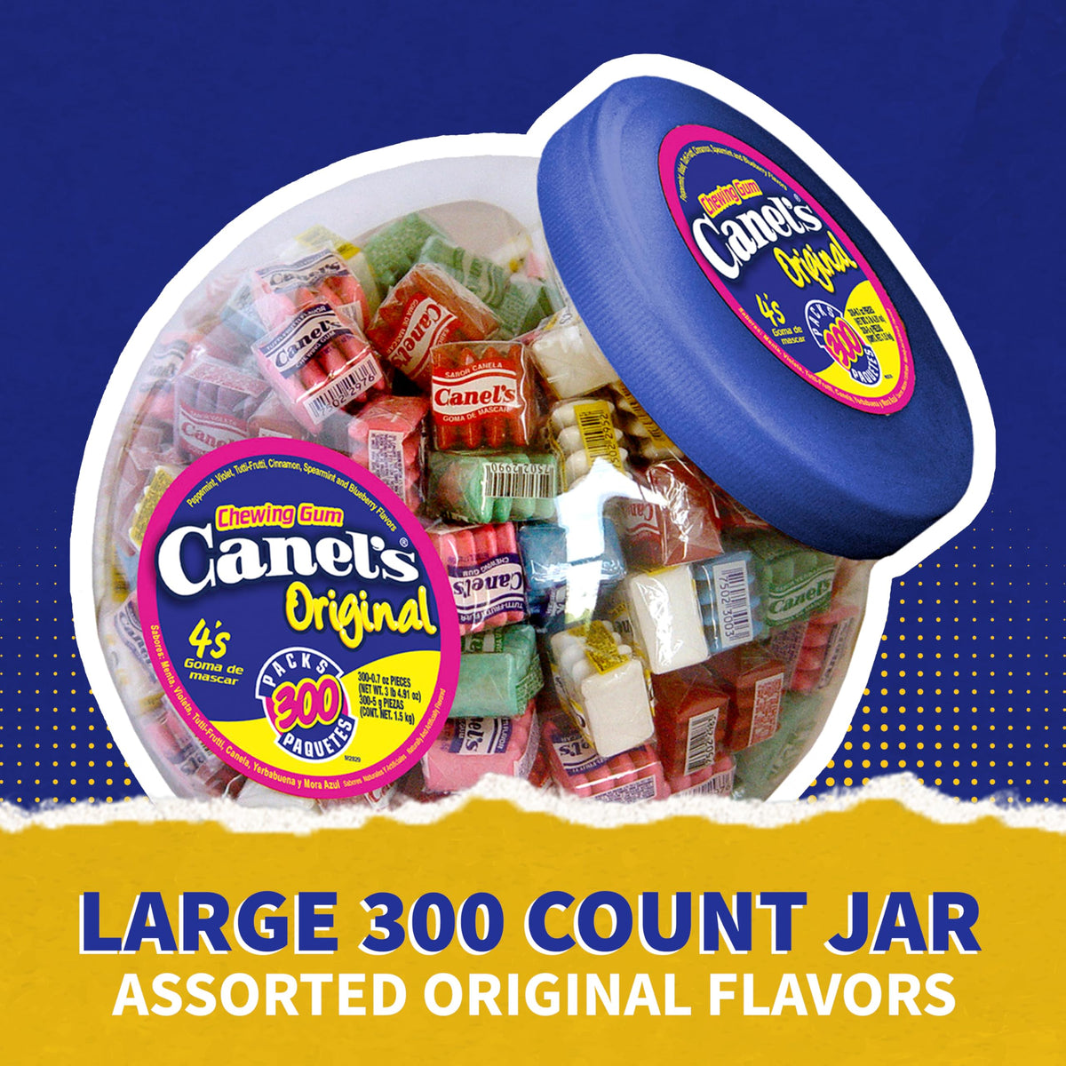 Canel's 4-Piece Gum Pack Jar in Original Flavors – 300 Count