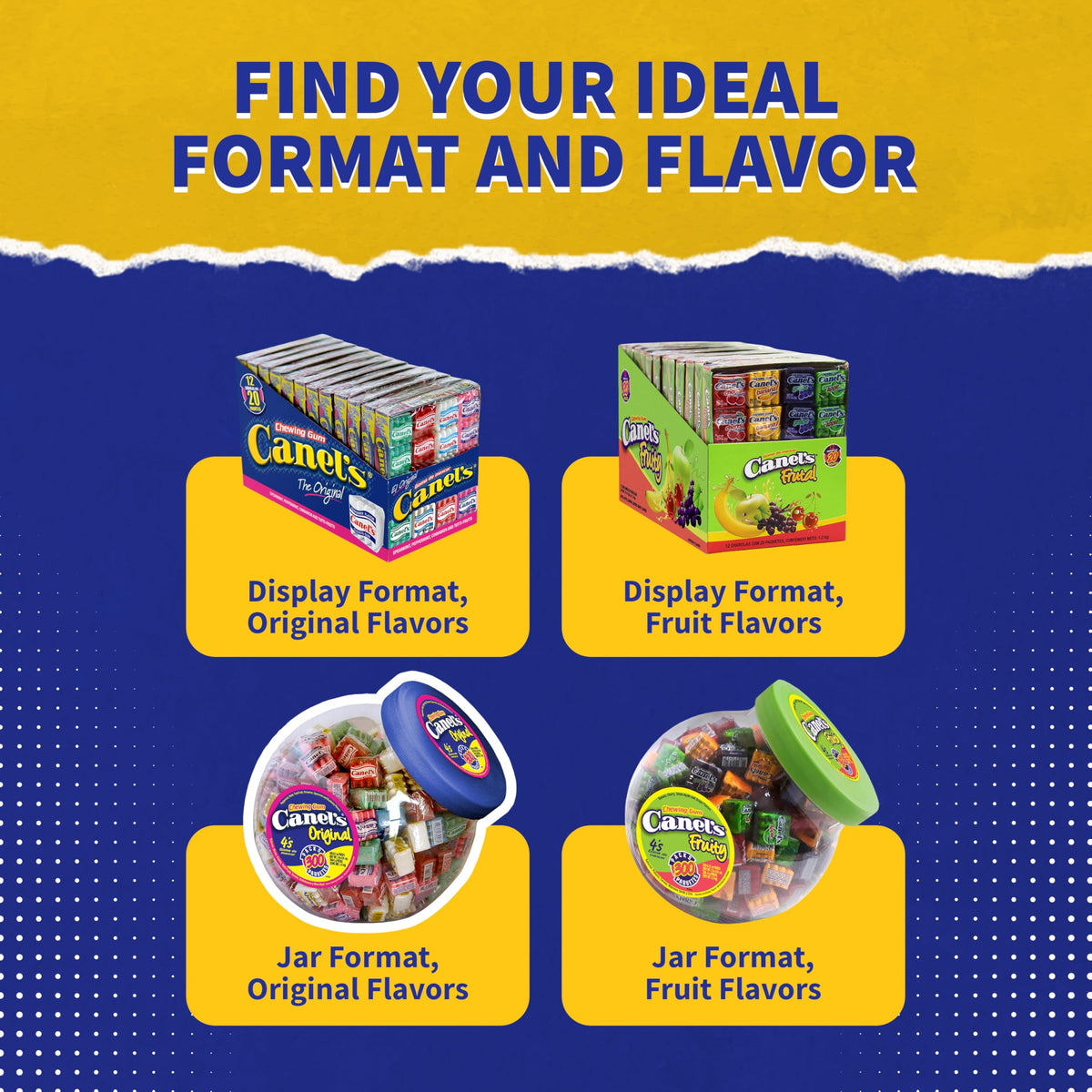 Canel's 4-Piece Gum Pack Jar in Original Flavors – 300 Count
