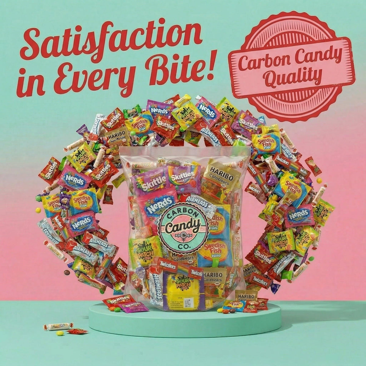 CARBON CANDY CO. Bulk Candy Variety Pack – 5 lb, Individually Wrapped Assorted Candy