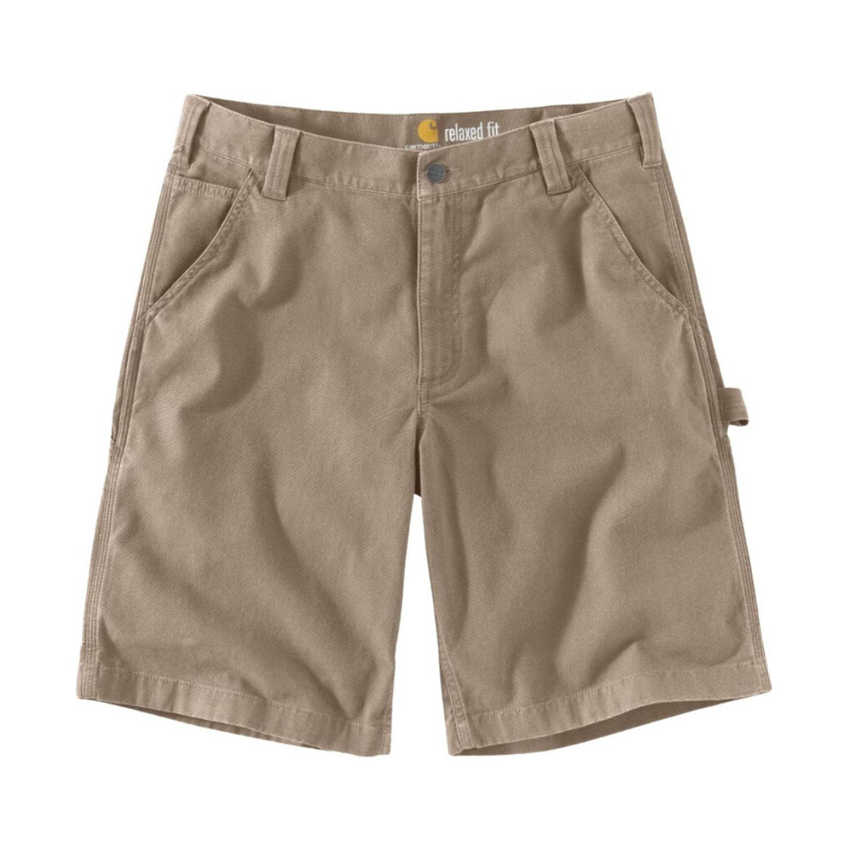 Carhartt Men's Rugged Flex Relaxed Fit Canvas Utility Work Shorts 11 Inch - Tan