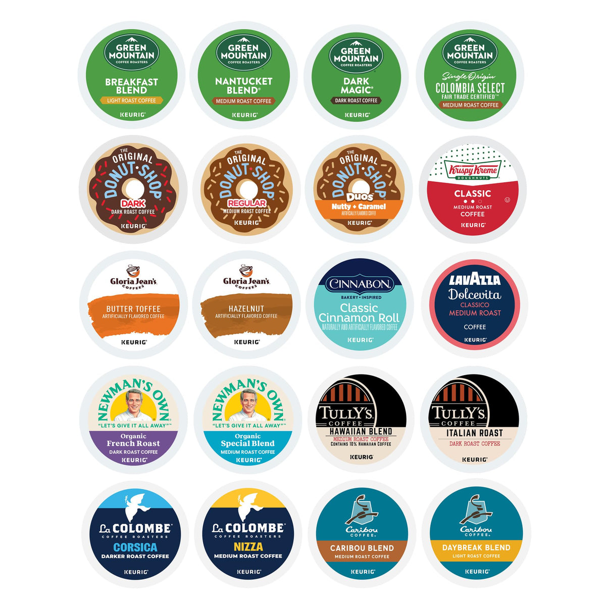 Keurig Coffee Lovers Collection – 40 K-Cup Pods, 20 Varieties