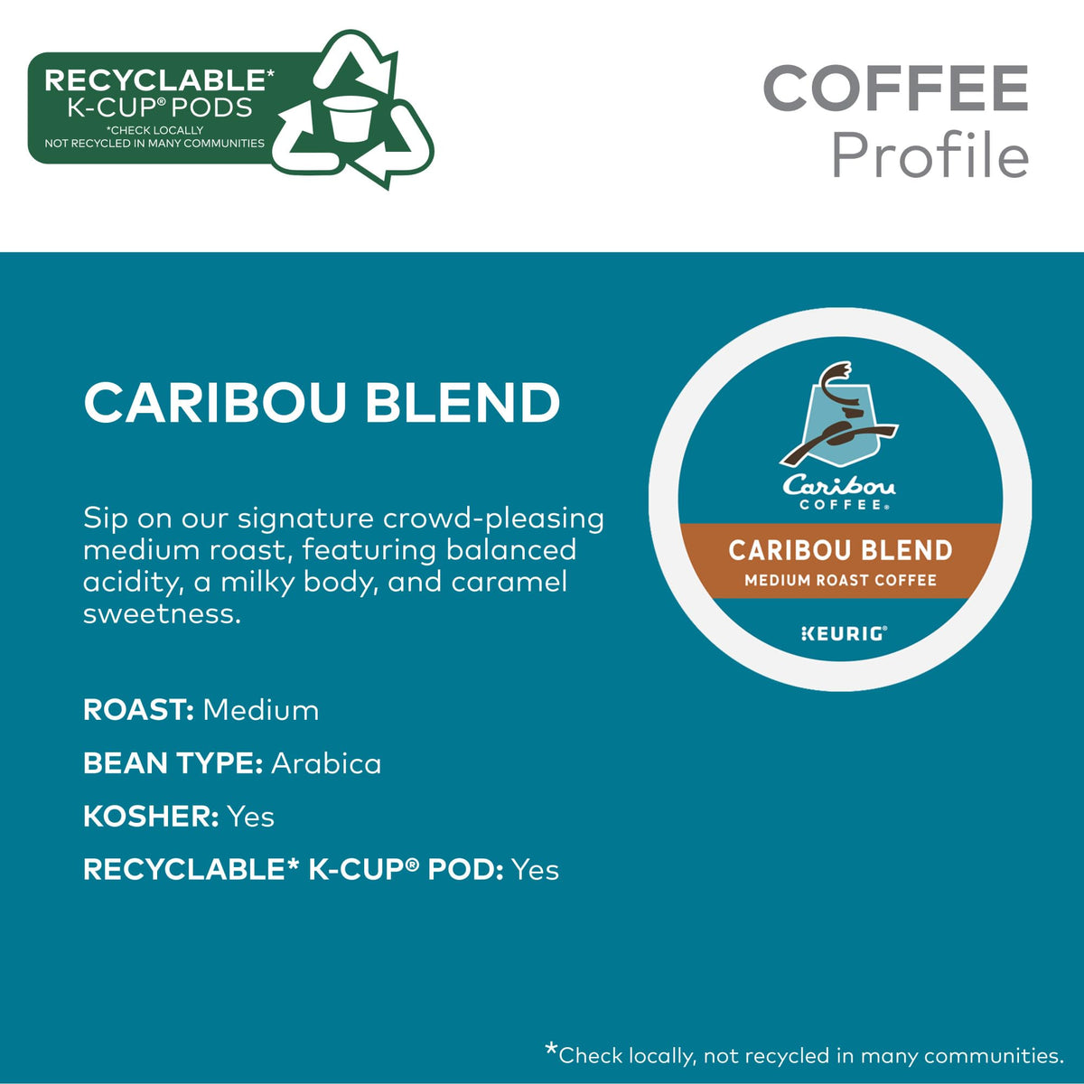 Caribou Coffee 40-Count Keurig K-Cup Pod Variety Pack – Light, Medium, and Dark Roasts