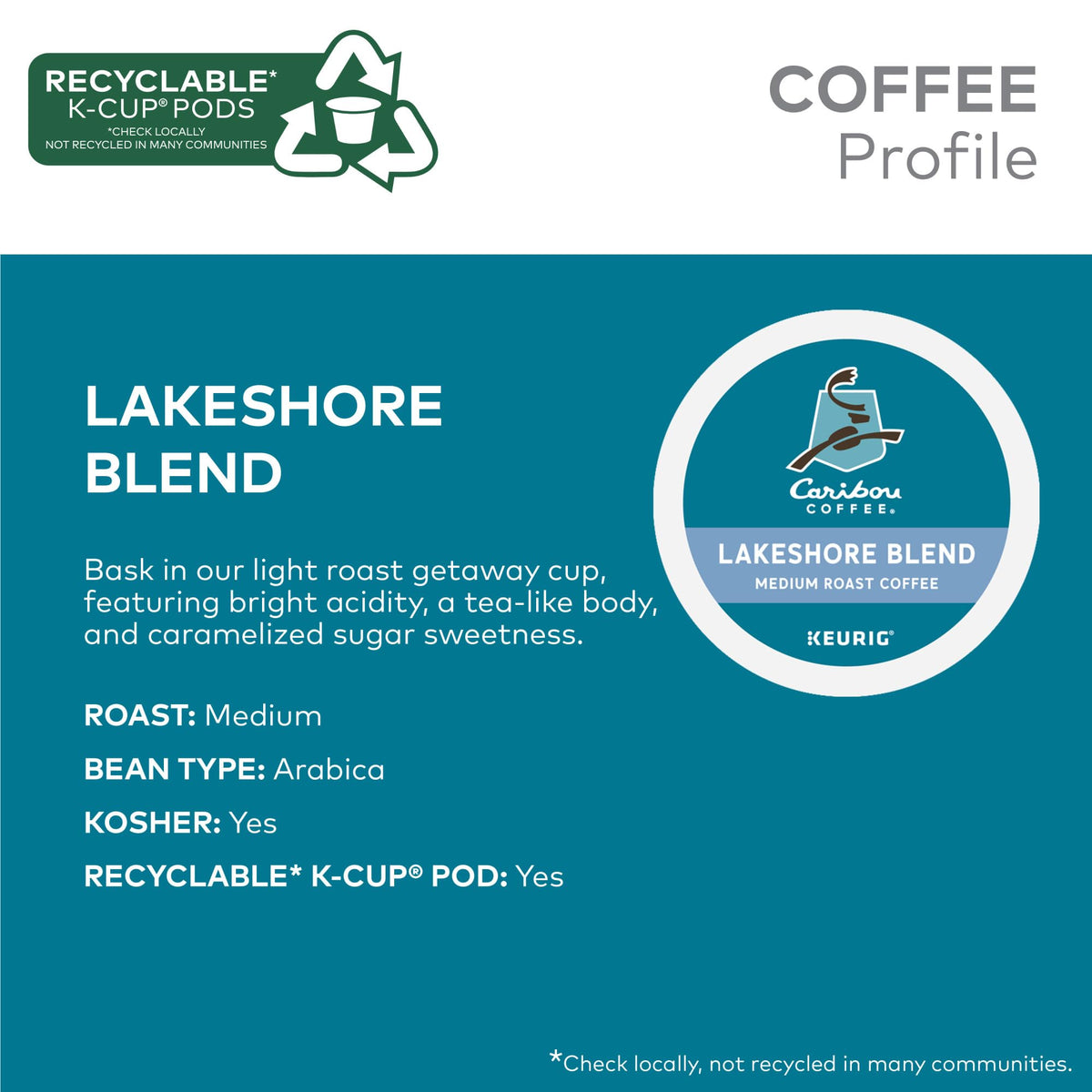 Caribou Coffee 40-Count Keurig K-Cup Pod Variety Pack – Light, Medium, and Dark Roasts