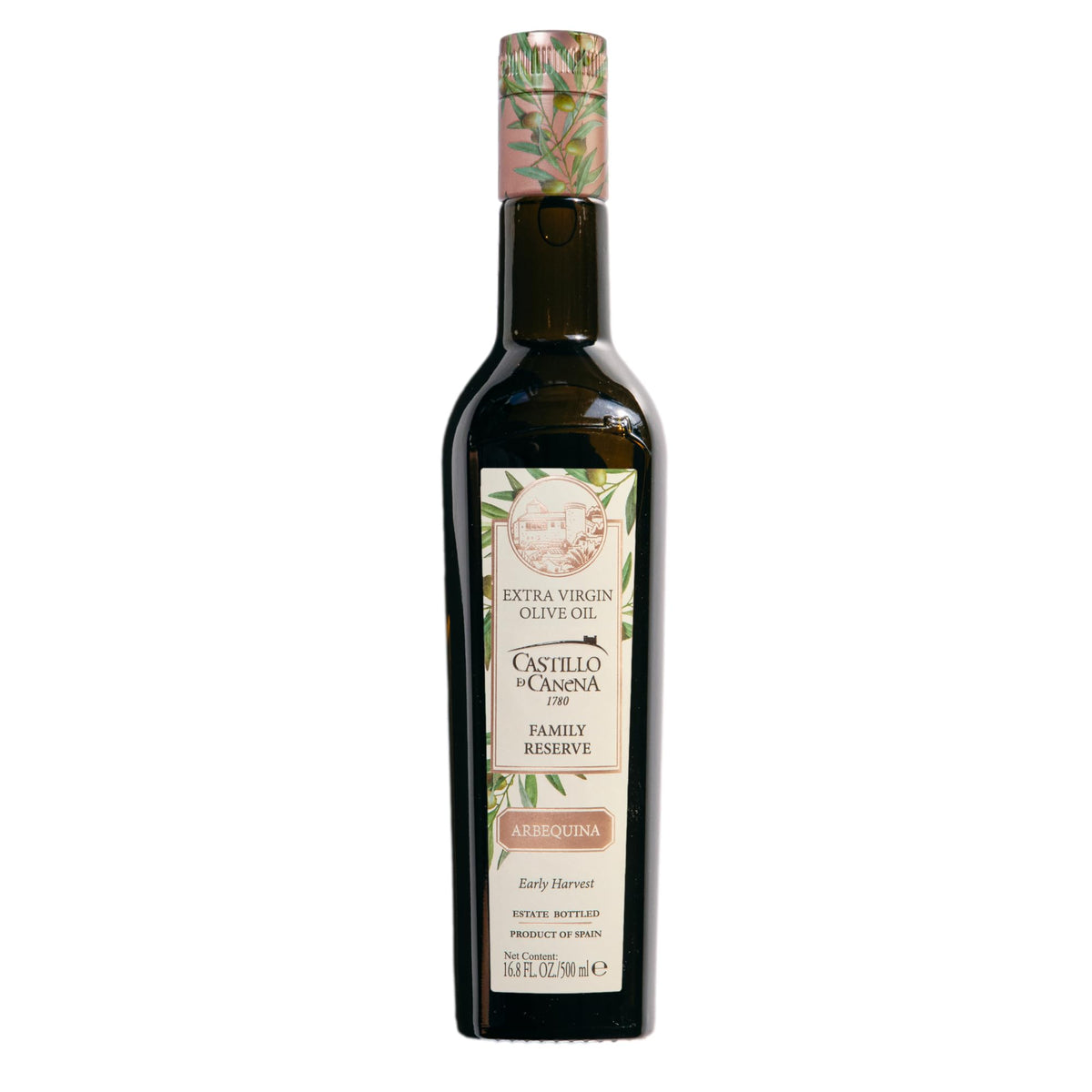 Castillo de Canena Extra Virgin Olive Oil – Arbequina Early Harvest, High Polyphenol, 16.8 oz