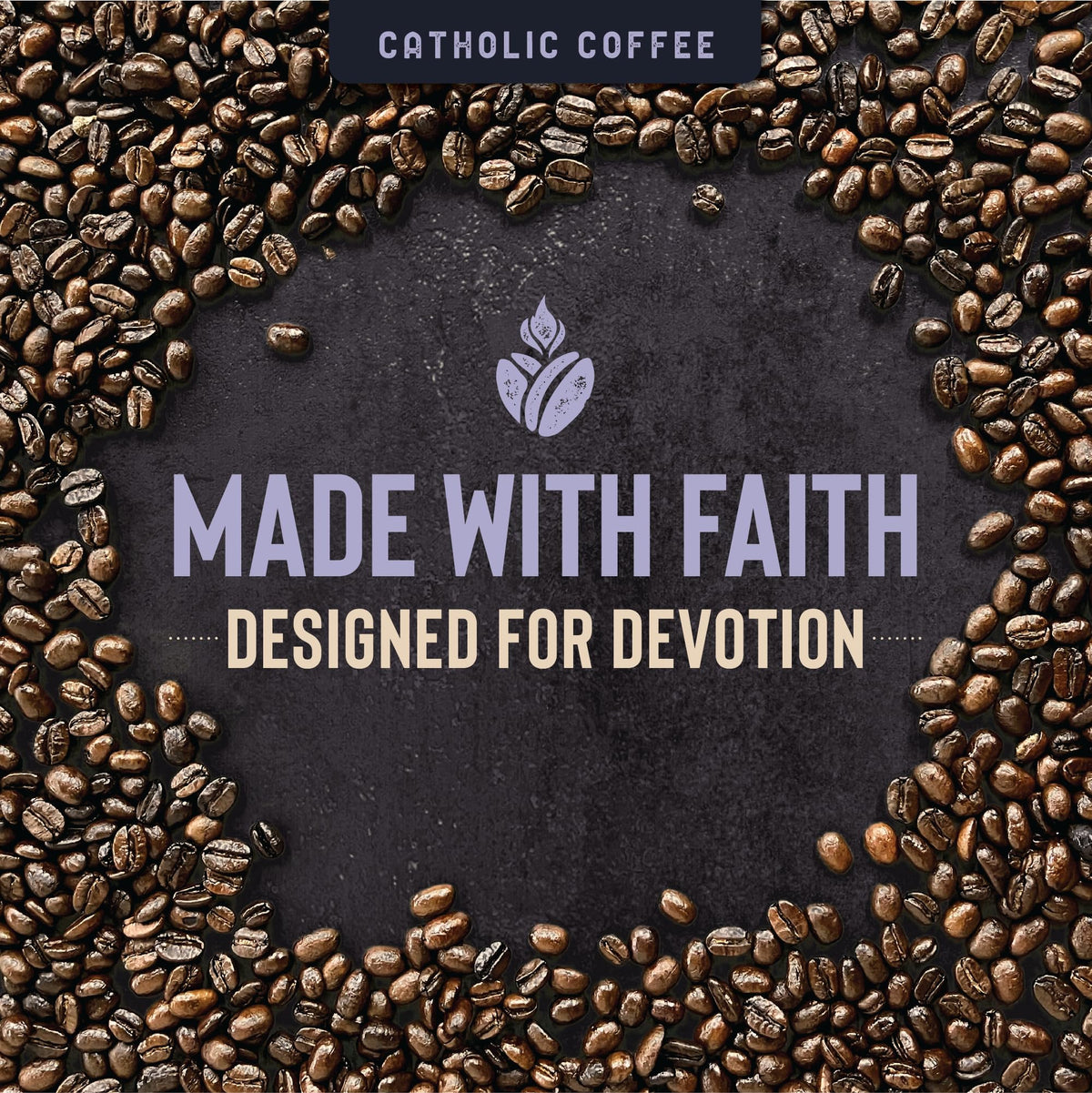 Catholic Coffee Padre Pio – Medium-Dark Roast Ground Coffee, Dark Cherry & Chocolate, 12oz