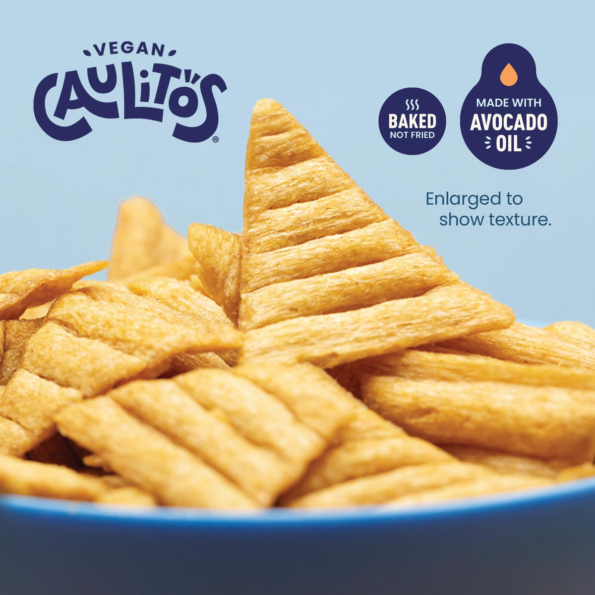 Caulitos Sea Salt Chips – 15 Pack | Organic Lentil, Rice & Cauliflower, Baked with Avocado Oil