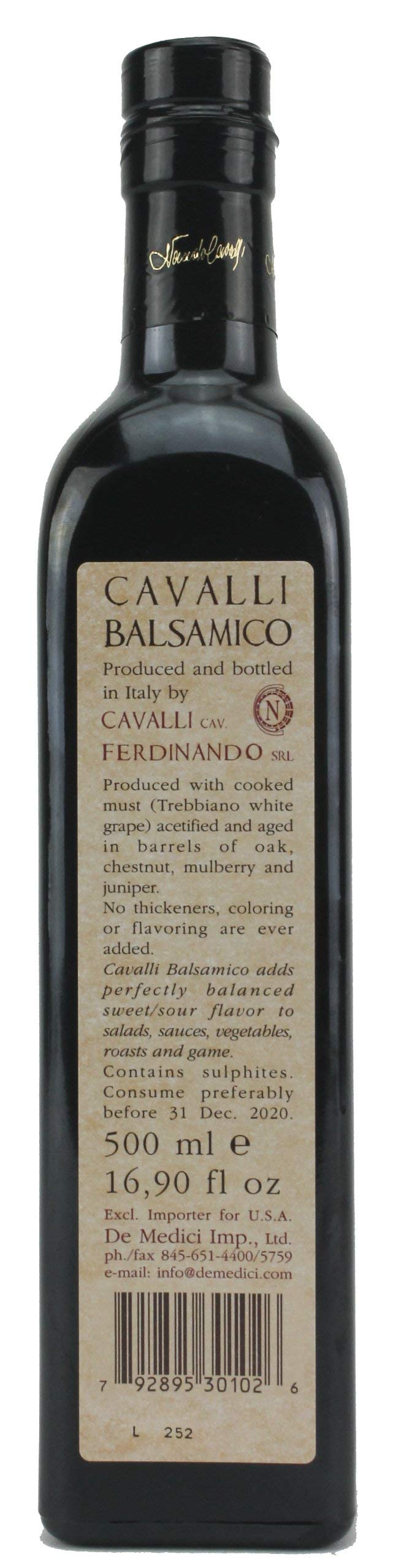Cavalli Balsamic Condimento Balsamic Vinegar – 500ml (16.9oz)