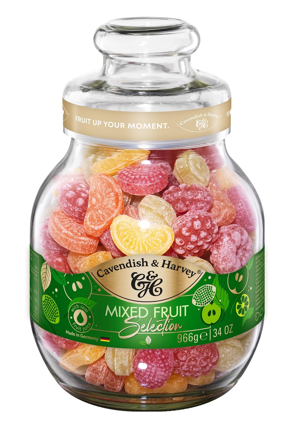 Cavendish & Harvey Mixed Fruit Drops – 34 oz Jar | Premium German Candy