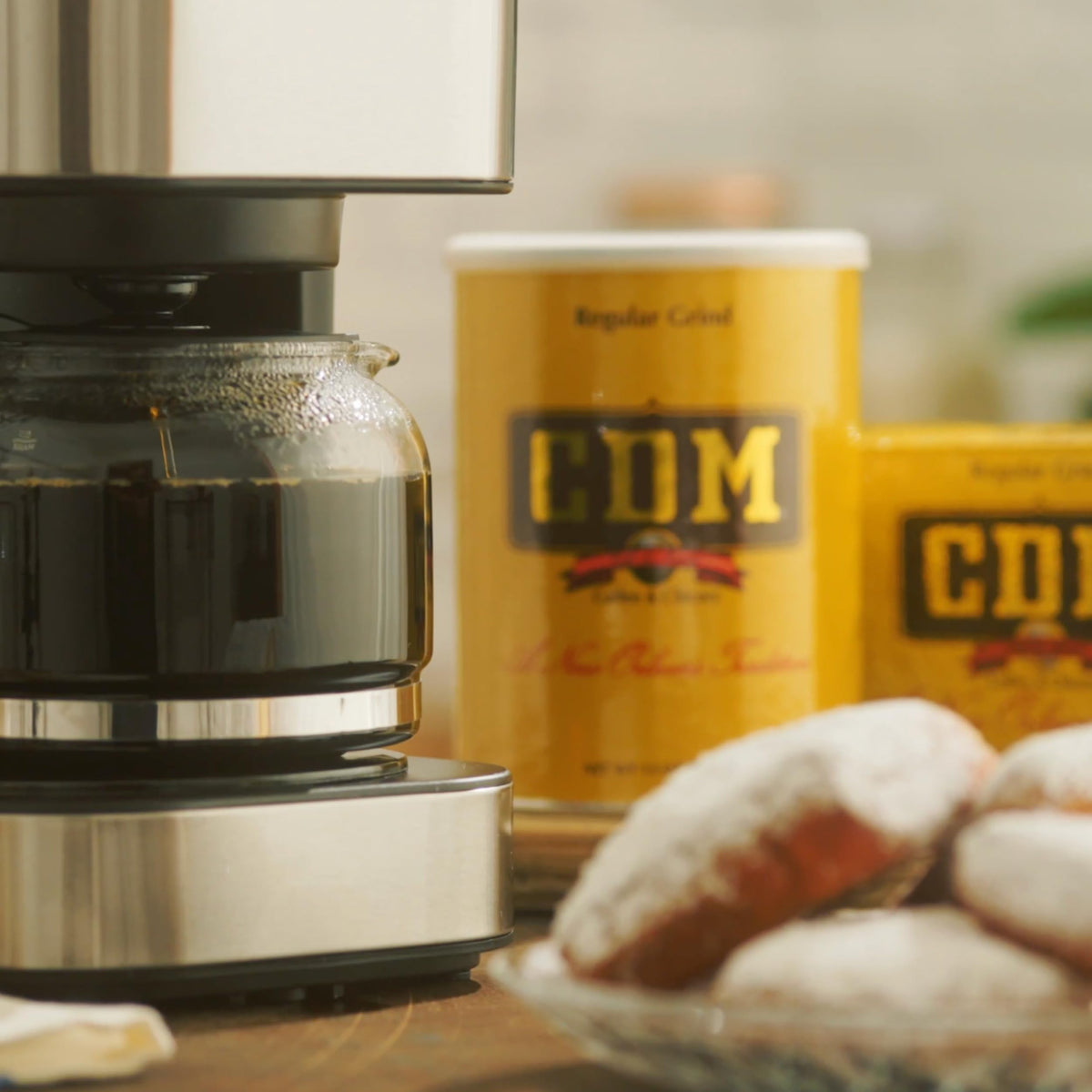 CDM Ground Coffee & Chicory Automatic Drip – 13oz Bag (Pack of 4)