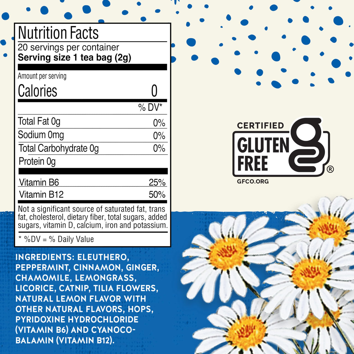 Celestial Seasonings Tension Tamer Herbal Tea - Caffeine Free, 20 Tea Bags (Pack of 6) | Calming Peppermint, Ginger & Lemon