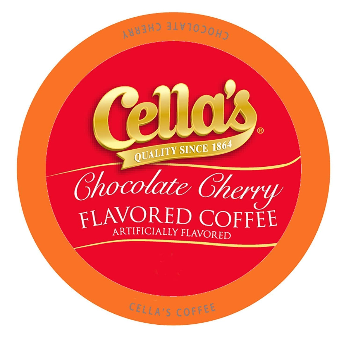 Cella's Chocolate Cherry Coffee Pods — Medium Roast, Keurig K-Cup Compatible, 40 Count
