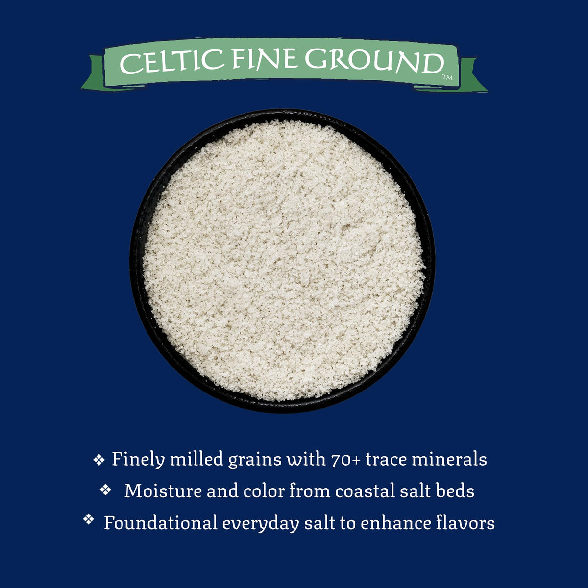Celtic Sea Salt Fine Ground – Unrefined Mineral Salt, 2 Pack (1 lb Each) | GMP Certified