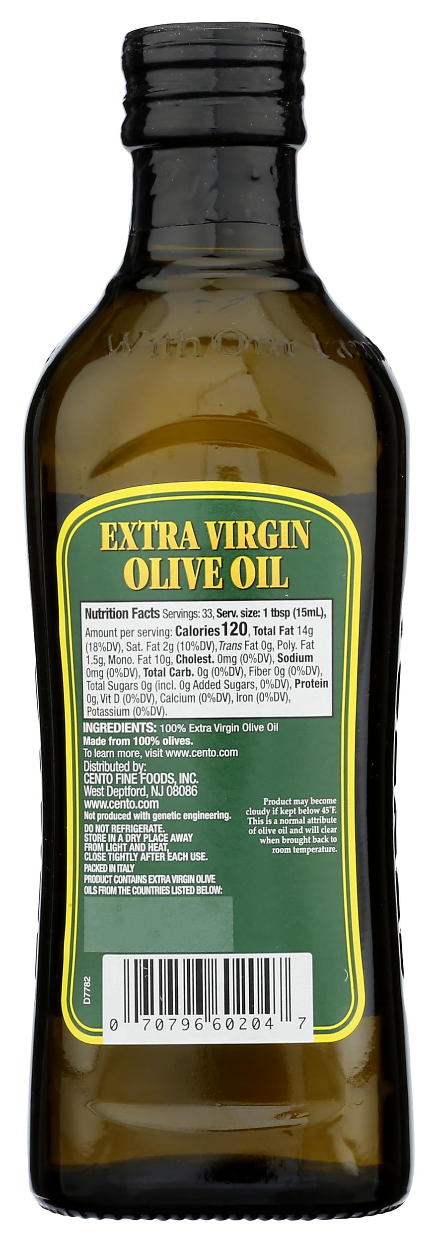 Cento Extra Virgin Olive Oil, 17 oz – Premium Kitchen Essential