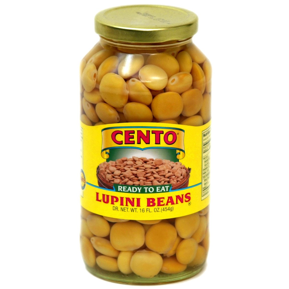 Cento Lupini Beans – 2 x 16 oz Jars | Ready-to-Eat Italian Lupini Beans