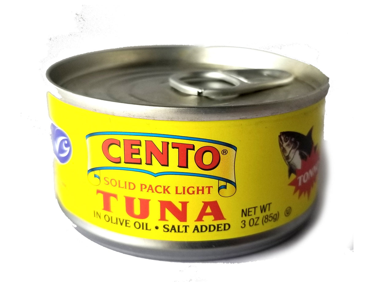 Cento Solid Light Tuna in Pure Olive Oil - 6 Pack 3 oz Cans