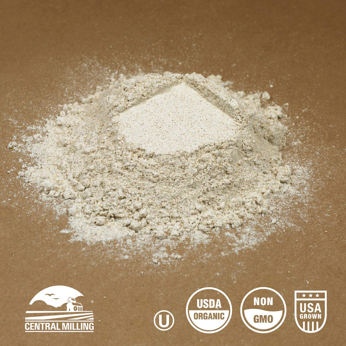 CENTRAL MILLING 100% Organic Whole Dark Rye Flour – 25 lb