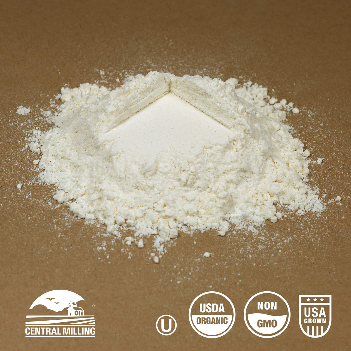 CENTRAL MILLING 100% Organic All-Purpose Unbleached White Flour - 10 lb